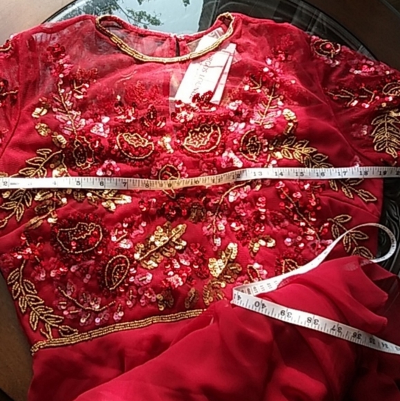 NWT Spectacular Red Illusions Cocktail Dress By Virgos Lounge. Size 8 - Picture 15 of 16